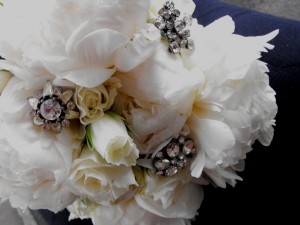 Broach bouquet close up