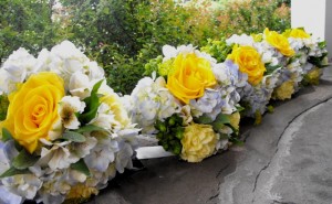 lovely bouquets yellow and blue