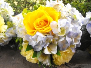 upgraded blue and yellow lovely bouquet