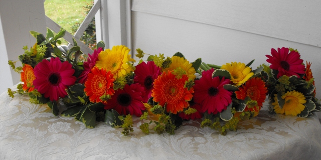 Orange Pink and Yellow Gerber Daisy Bouquets