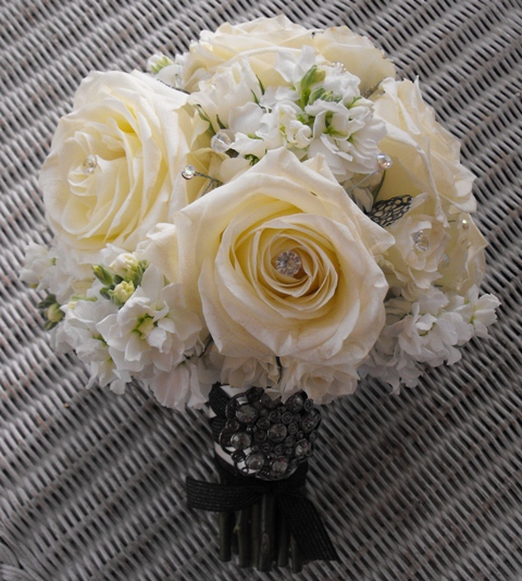 black and white filigree bouquet 2